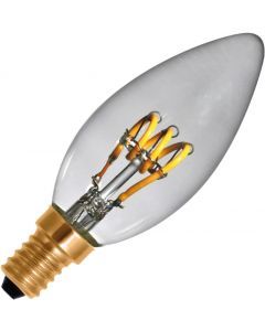 Segula kaarslamp Curved LED filament 2,7W (vervangt 9W) kleine fitting E14