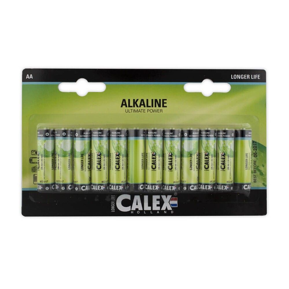 voedsel Oppositie Electrificeren Calex Alkaline penlite AA batterijen 12 stuks