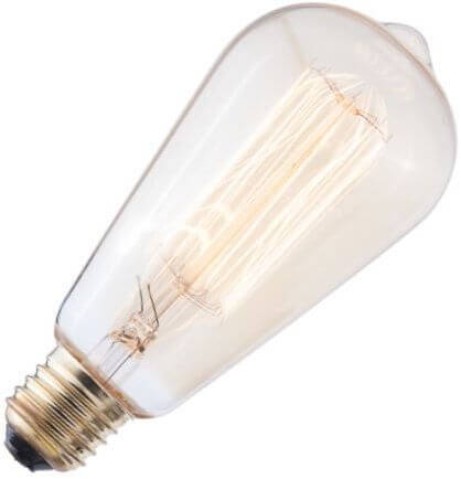 Kooldraadlamp Edison lamp | Grote fitting E27 | 40W Goud 23233661107
