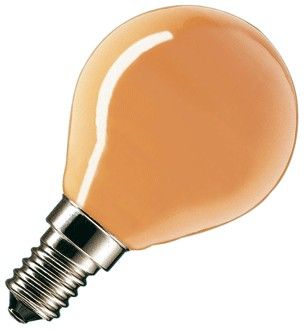 Gloeilamp Kogellamp | Kleine fitting E14 | 25W Oranje