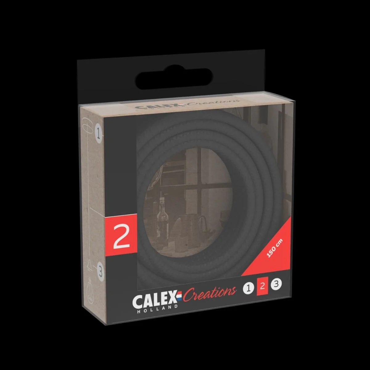 Calex | Textiel Omwikkelde Kabel | 2x0,75mm² | 1,5M | Oranje | 60W