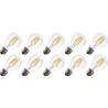Lighto | LED filament | Grote fitting E27 | Standaardlamp | Helder | 60mm | 4W | 10 stuks