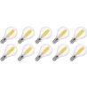 Lighto | LED filament | Kleine fitting E14 | Kogellamp | Helder | 45mm | 5W | 10 stuks