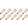 Lighto | LED filament | Grote fitting E27 | Edison lamp | Goud | 64mm | 4W | 10 stuks