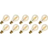 Lighto | LED filament | Bajonetfitting B22d | Standaardlamp | Goud | 60mm | 4W | 10 stuks