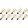 Lighto | LED filament | Grote fitting E27 | Standaardlamp | Goud | Schemersensor | 60mm | 4W | 10 stuks
