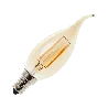 Lighto | LED filament | Kleine fitting E14 | Kaarslamp tip | Goud | 35mm | 2W