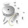 Calex | Metalen plafondplaat | Ø100mm | 1 gat | Mat Nikkel