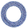 Calex | Textiel omwikkelde kabel | 2x0,75mm² | 1,5M | Blauw/Wit | 60W