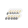 Lighto | LED filament | Grote fitting E27 | Helder | Kogellamp | 45mm | 2W | Dimbaar | 10-pack | Geschikt voor prikkabel