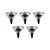 5x Gloeilamp | Spot | Grote fitting E27 | 75W | 122mm | Mat