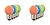 Lighto | LED lamp | Grote fitting E27 | Kogellamp | Rood/Geel/Oranje/Groen/Blauw | 45mm | 1W | 2 x 5 pack