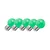 Lighto | LED lamp | Grote fitting E27 | Groen | Kogellamp | 45mm | 1.5W | Dimbaar | 5-pack | Geschikt voor prikkabel