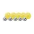 Lighto | LED lamp | Grote fitting E27 | Geel | Kogellamp | 45mm | 1.5W | Dimbaar | 5-pack | Geschikt voor prikkabel