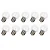 Lighto | LED lamp | Grote fitting E27 | Helder | Kogellamp | 45mm | 1.5W | Dimbaar | 10-pack | 3000K | Geschikt voor prikkabel