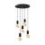 Calex | Pendel | Ø500mm plafondplaat | Zwart | 5xE27 fitting | 2M snoer